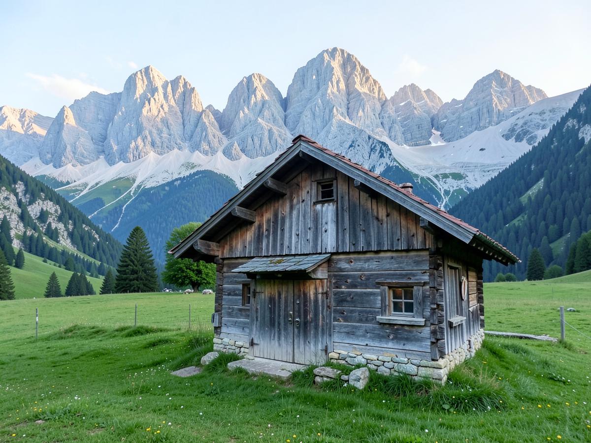 Almhütte in den Südtiroler Bergen